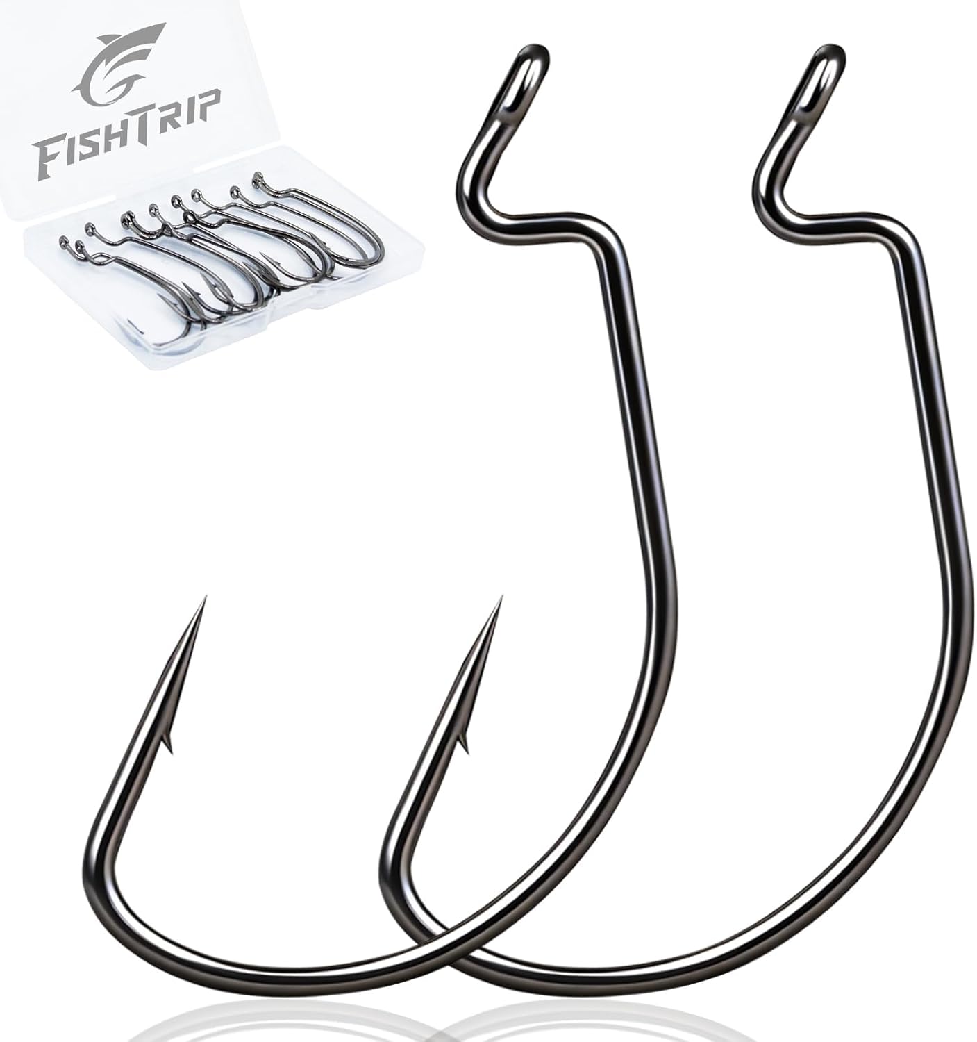 Fishing Hook Offset - Extra Wide Gap Offset Worm Hooks