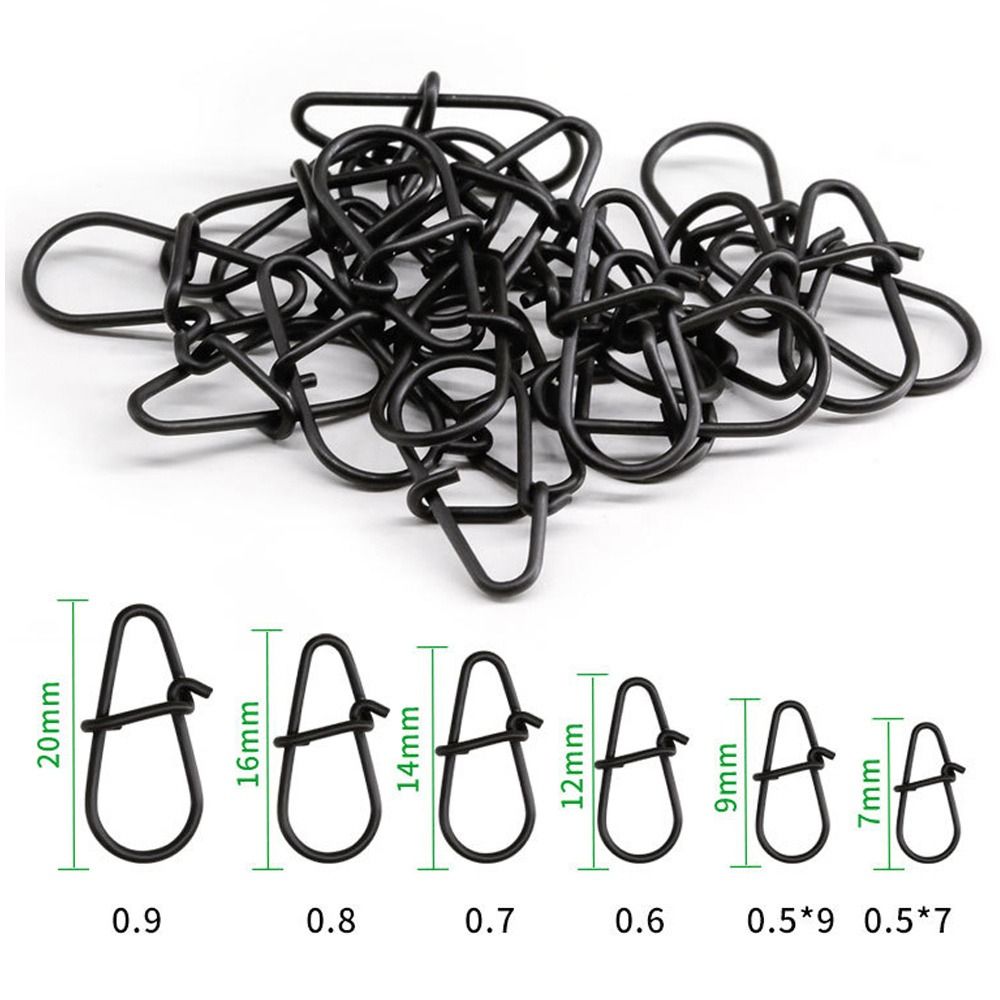 100Pcs/lot Matte black Snap Fi - Fishing Hook Stainless Steel のレビューと価格