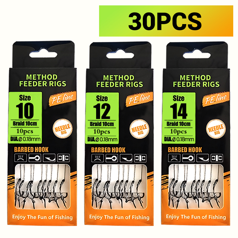 Carp Fishing Rigs Pre Tied, Me - Fishing Hook Barbless のレビューと価格