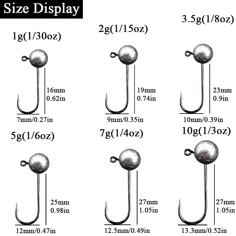 10pcs/lot Jig Head Fishing Hoo - Fishing Hook Barbless のレビューと価格