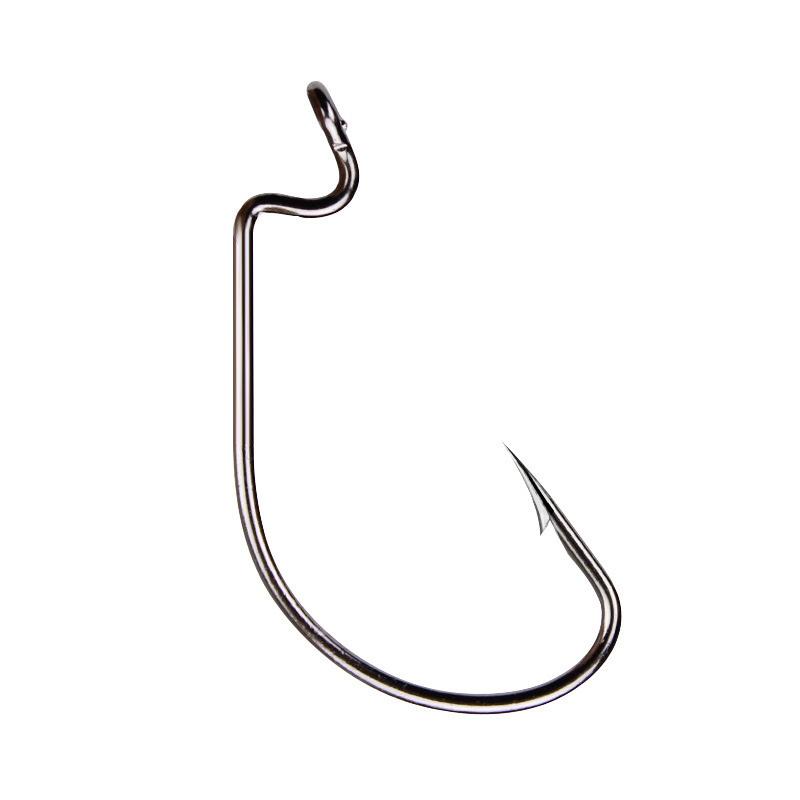 50pcs Wide Worm Hook Carbon St - Fishing Hook Barbless のレビューと価格