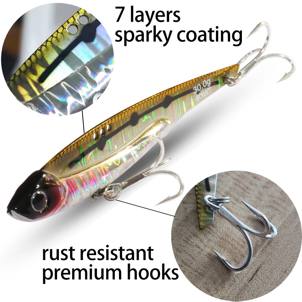 GOBAIT VIB Fishing Lure 20g 25 - Fishing Hook Treble のレビューと価格