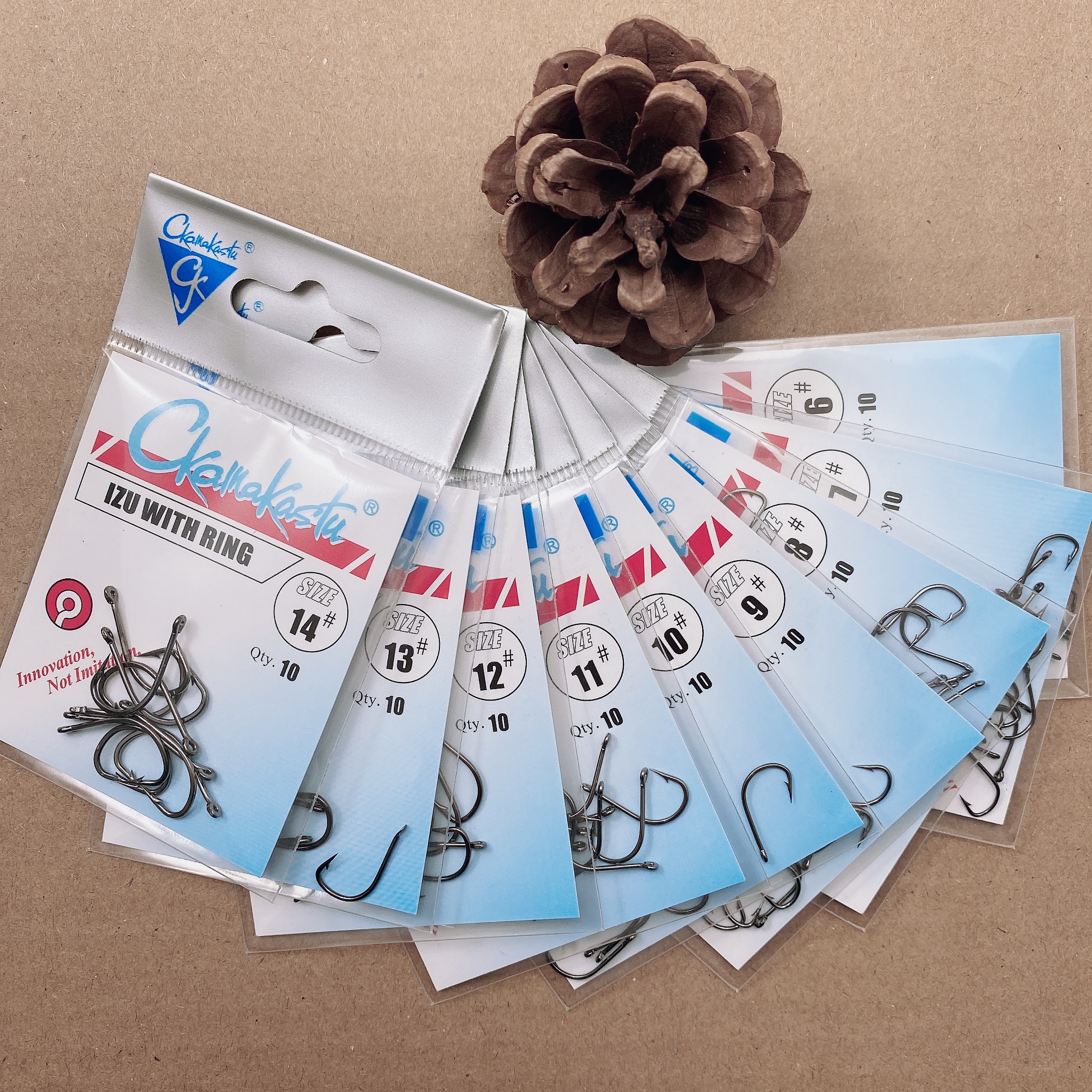 30Pcs Barbed Fish Hooks, Size  - Fishing Hook Assortment のレビューと価格