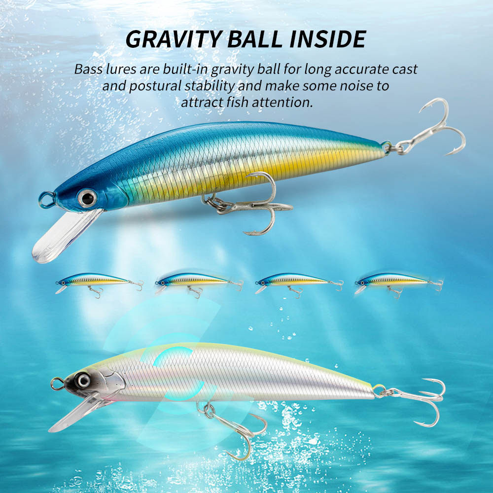 Fishing Lure Sinking Minnow 13 - Fishing Hook Treble のレビューと価格
