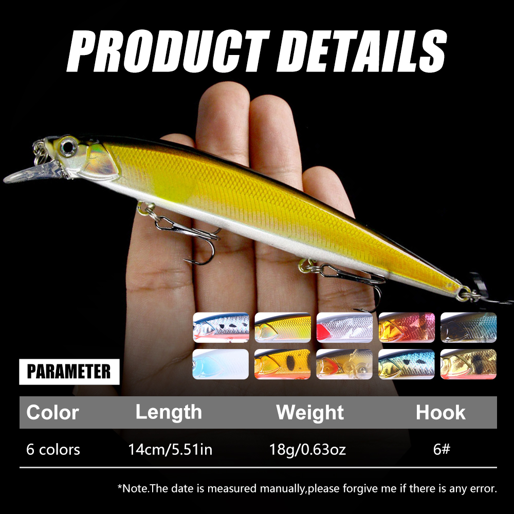Jerkbait Minnow Fishing Lure A - Fishing Hook Treble のレビューと価格