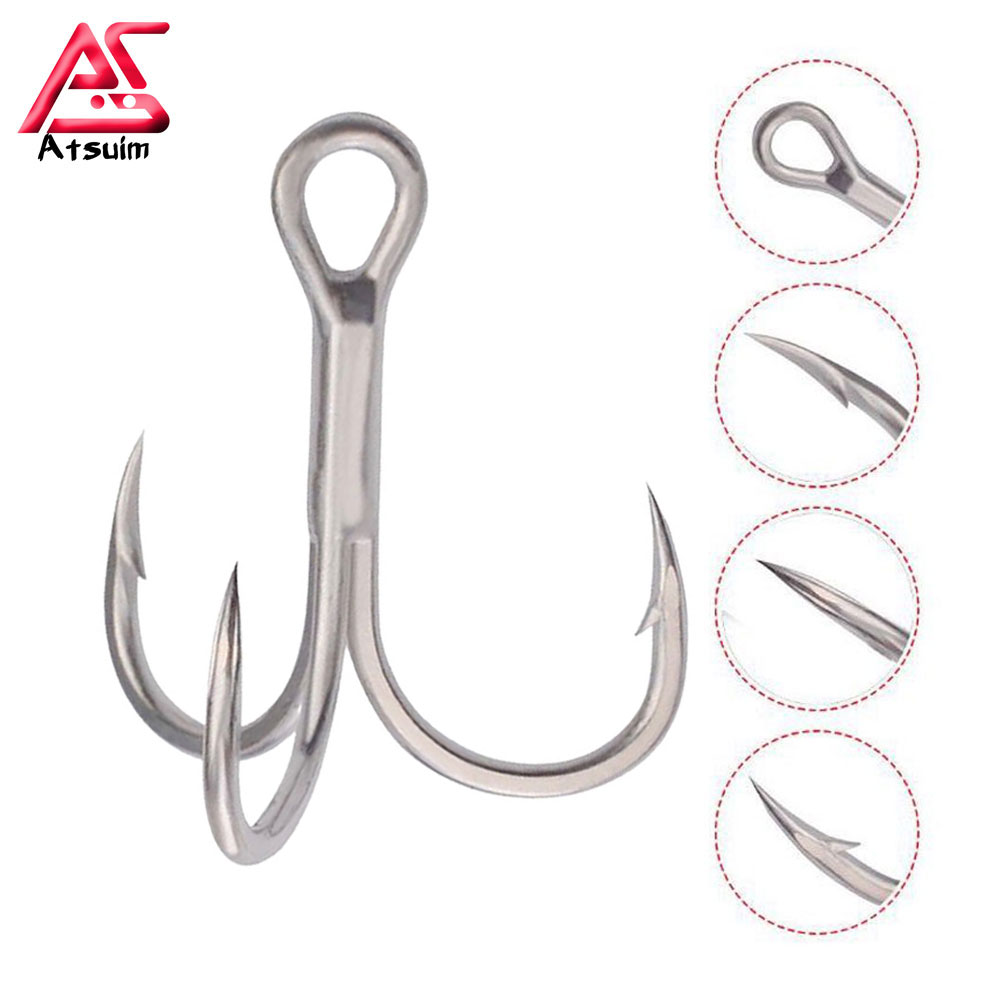 AS 100pcs Treble Hooks 4X Stro - Fishing Hook Assortment のレビューと価格
