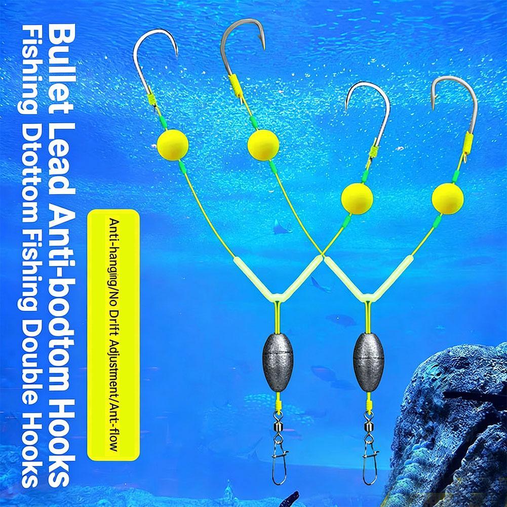 Reverse Off-Bottom Double Hook - Fishing Hook Weedless のレビューと価格