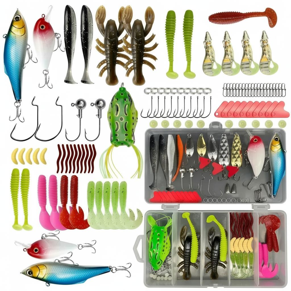 133Pcs Premium Fishing Lures T - Fishing Hook Jig のレビューと価格