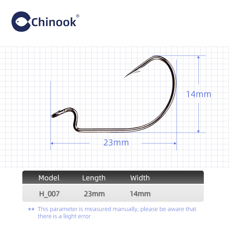 Chinook 20pcs Wide worm Texan  - Fishing Hook Barbless のレビューと価格