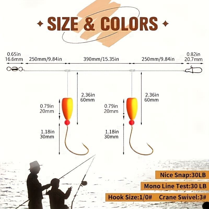 3pcs Pompano Rigs Surf Fishing - Fishing Hook Circle のレビューと価格