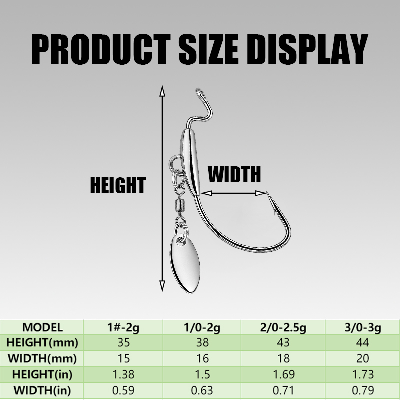 [TUODIAO]Crank Hook Jig Heads  - Fishing Hook Weedless のレビューと価格