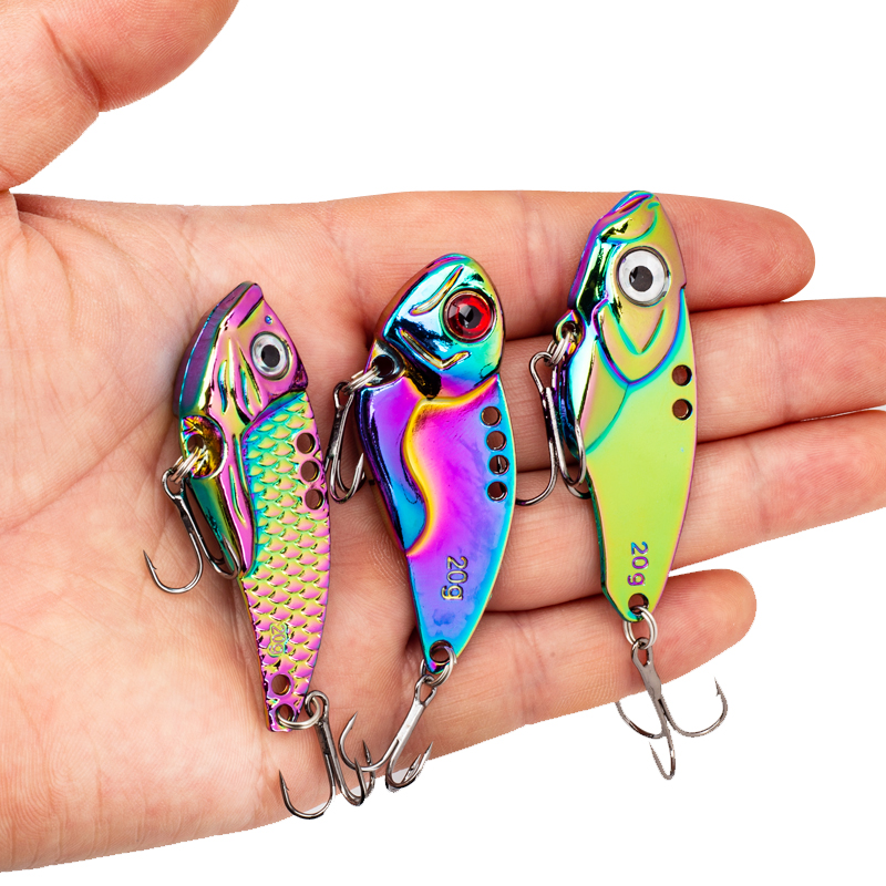 3PCS Metal Colorful VIB Lure 5 - Fishing Hook Treble のレビューと価格