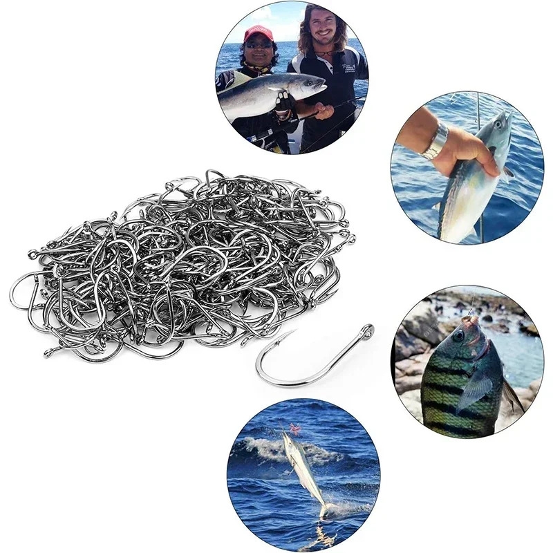 50-1600Pcs/BoxFishing Hooks Ca - Fishing Hook Barbless のレビューと価格