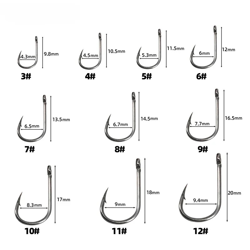 50-1600Pcs/BoxFishing Hooks Ca - Fishing Hook Barbless のレビューと価格