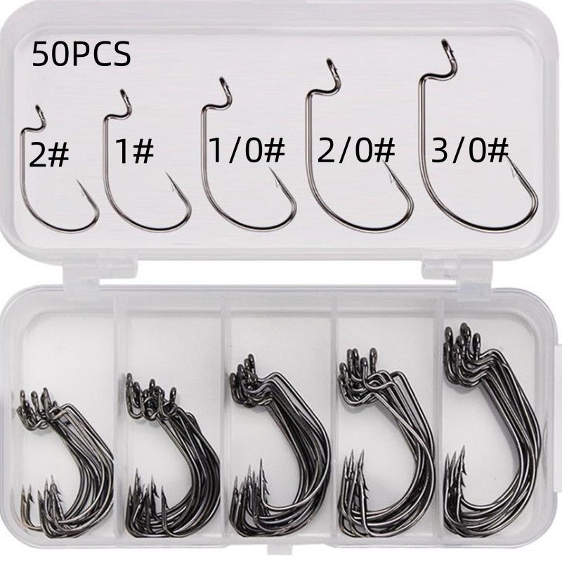 50Pcs/Box High Carbon Steel Fi - Fishing Hook Jig のレビューと価格