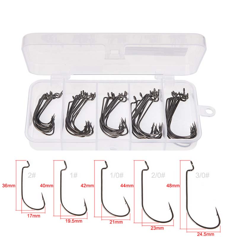 50Pcs/Box High Carbon Steel Fi - Fishing Hook Jig のレビューと価格