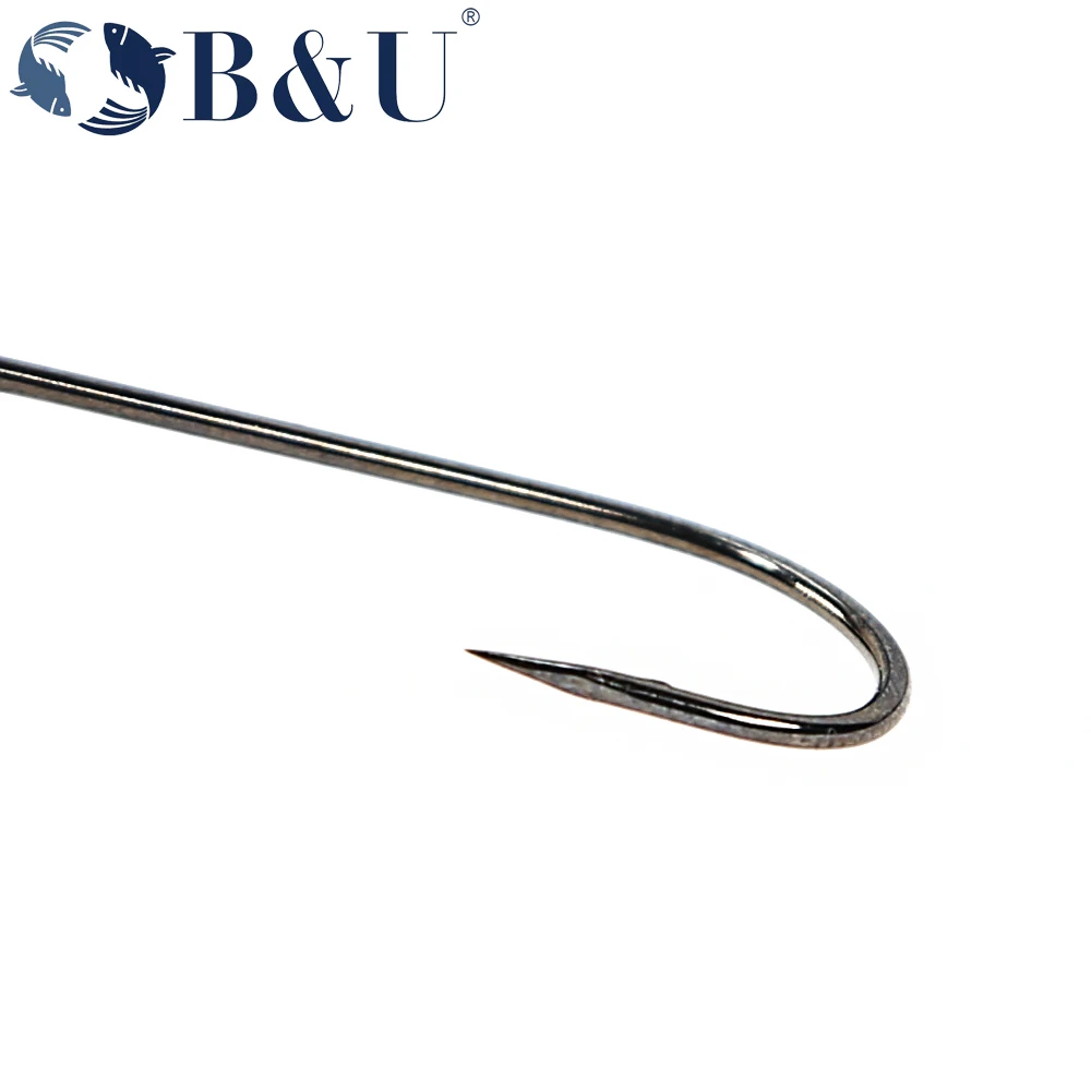B&U 20pcs Fishing hook big eye - Fishing Hook Barbless のレビューと価格