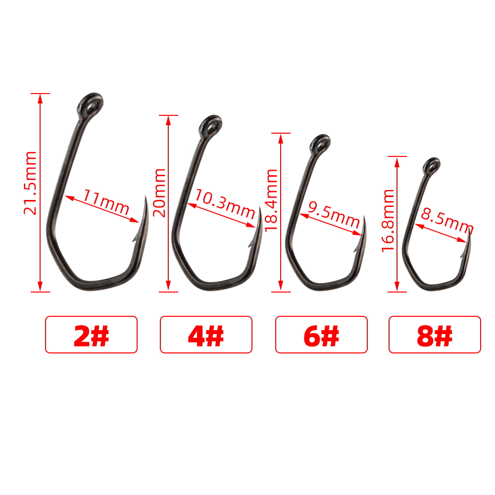 50pcs Carp Fishing Hooks Barbe - Fishing Hook Assortment のレビューと価格