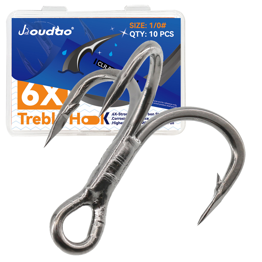 6X Fishing Treble Hook 10Pcs T - Fishing Hook Barbless のレビューと価格