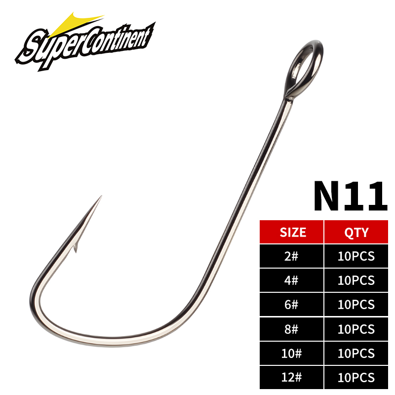 Supercontinent 2#-12# 10pcs Ba - Fishing Hook Offset のレビューと価格